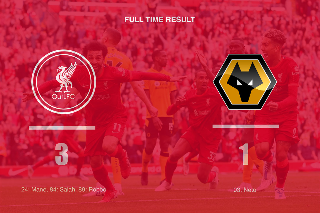 Full Time: Liverpool 3-1 Wolves