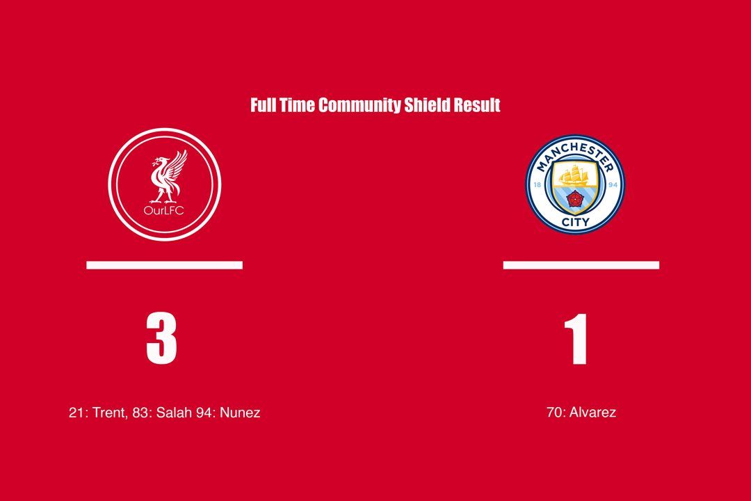 Full Time: Liverpool 3-1 Man City