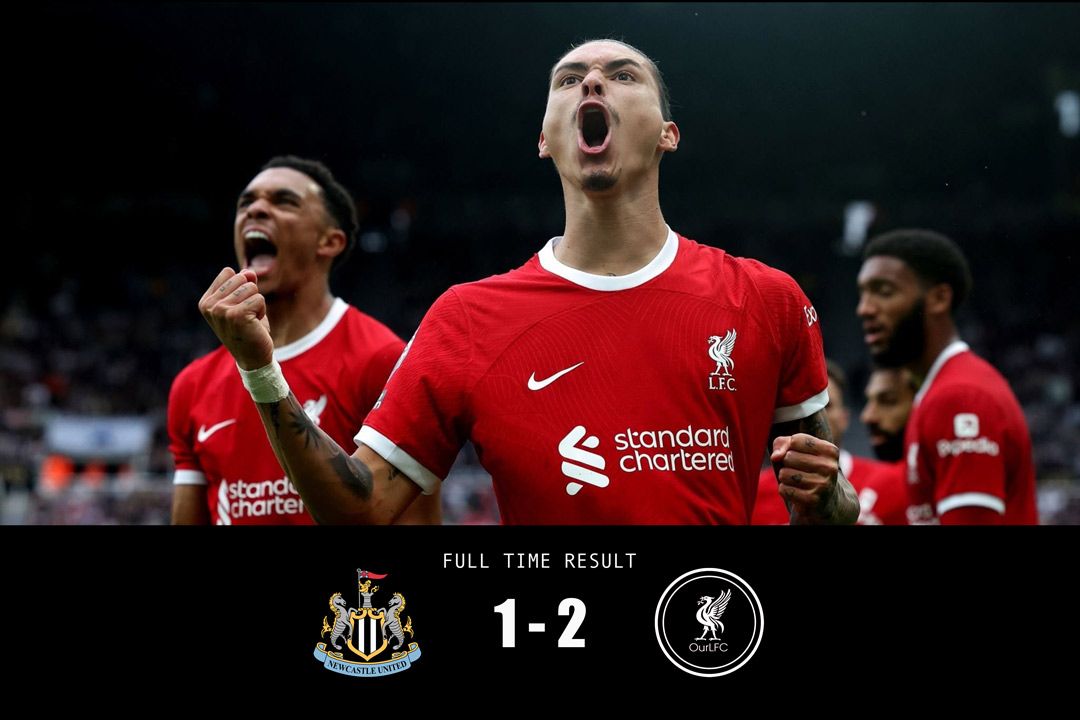 RESULT: Newcastle 1-2 Liverpool