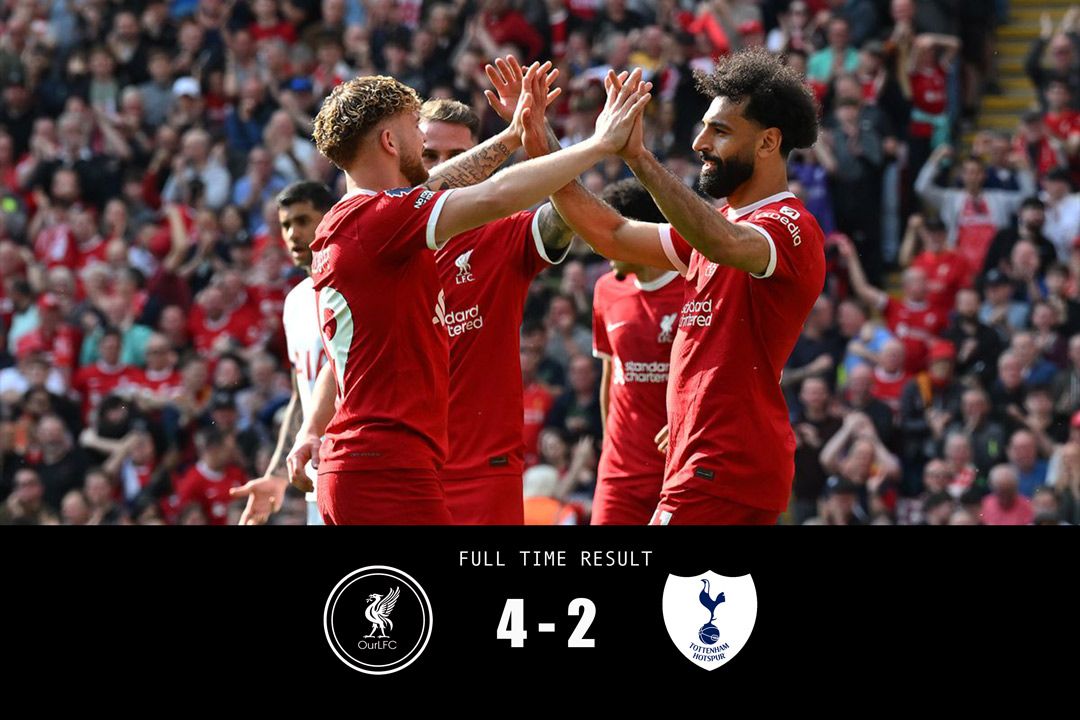 Full Time: Liverpool 4-2 Spurs